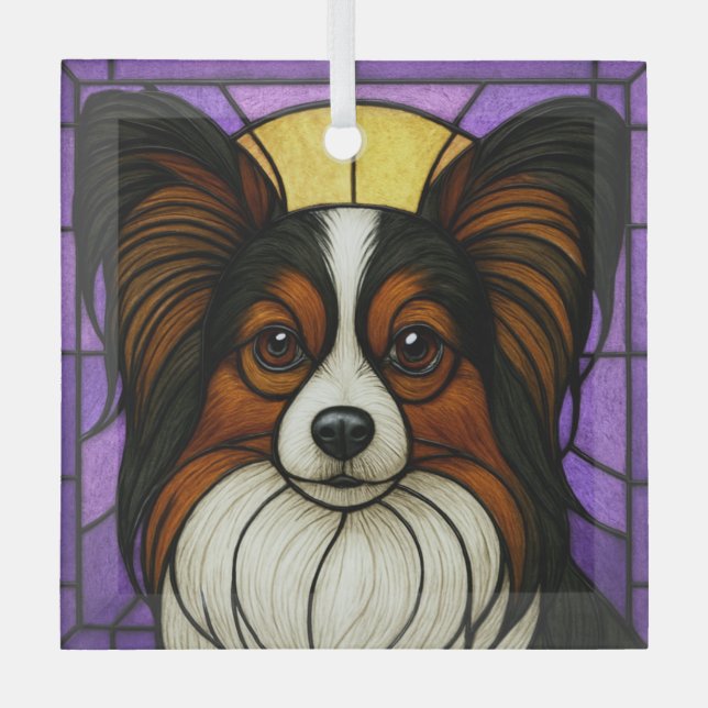 Papillon "Stettingglas" Ornament Aus Glas (Vorderseite)