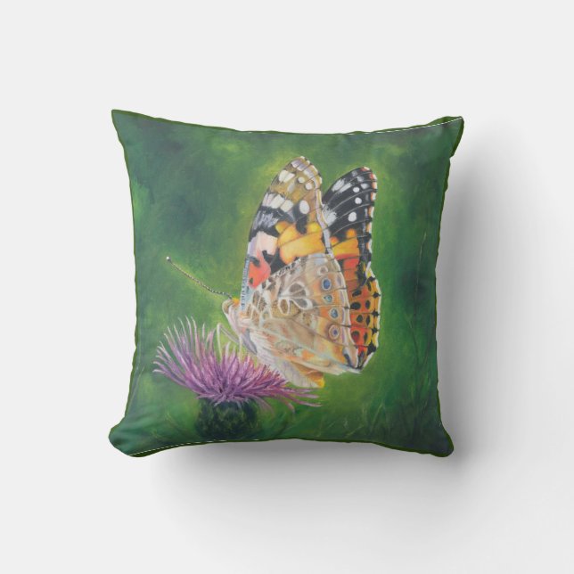 Papillon sur coussin de fleurs (Recto)