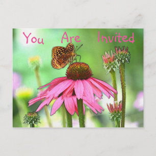 Papillon Sur Invitation Fleur