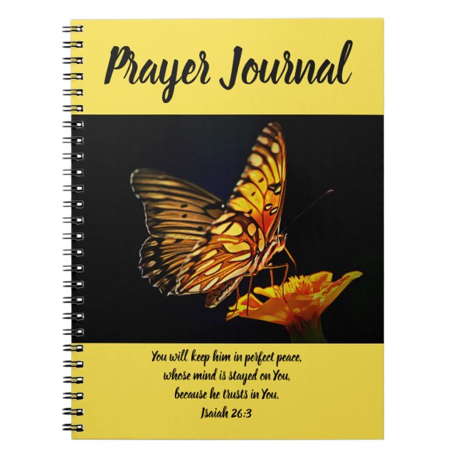 Papillon Sur Orange Flower Prayer Journal (Devant)