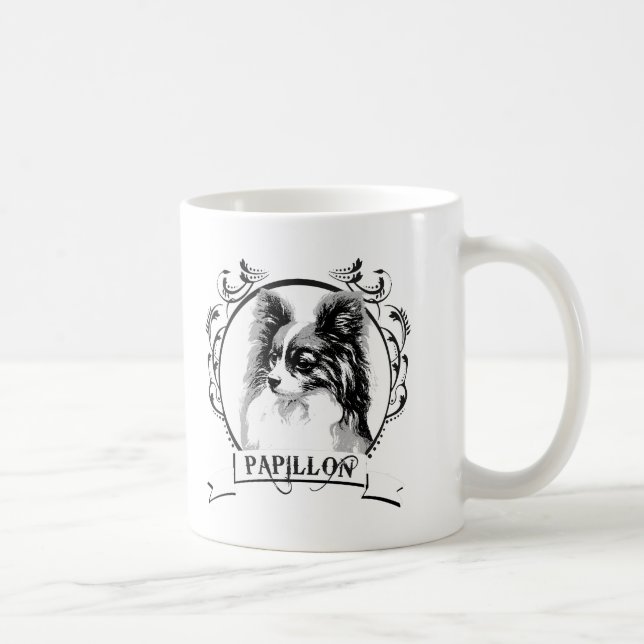 Papillon T - Shirt Kaffeetasse (Rechts)