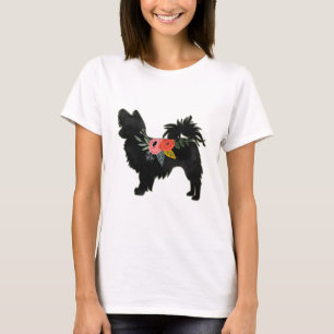 Papillon Toy Dog Breed Boho Silhouette T-Shirt