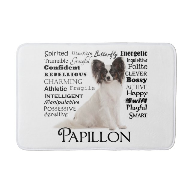 Papillon Traits Bath Mat Badematte (Vorderseite)