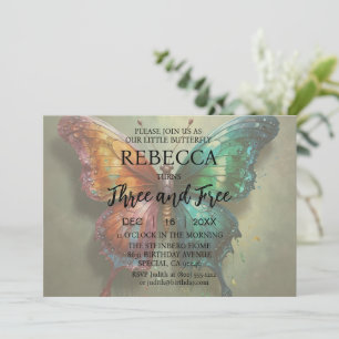 Papillon trois et invitations gratuites pour l'ann