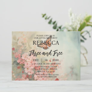 Papillon trois et invitations gratuites pour l'ann