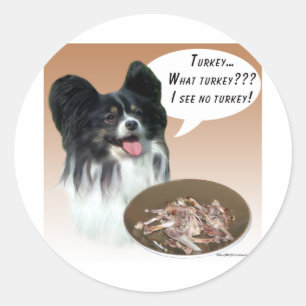 Papillon Türkei Runder Aufkleber