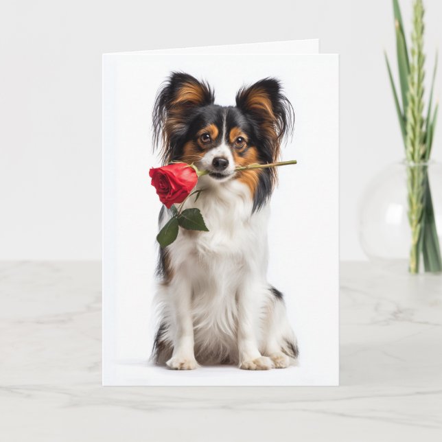 Papillon Valentine – Anmutige Liebe und Hingabe Karte (Vorderseite)