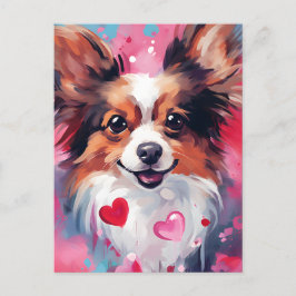Papillon-Valentinstag Postkarte