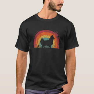 Papillon Vintag Rainbow Hunde Männer Frauen T-Shirt