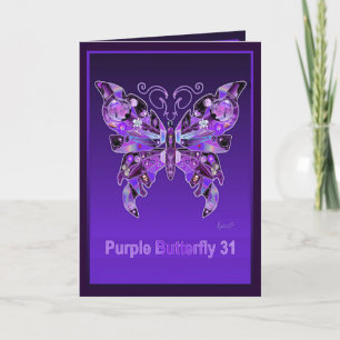 Papillon violet 31 carte blanche