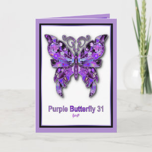 Papillon violet 31 carte blanche