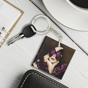 Papillon Violet Mascarade Femme Élégante Fantaisie