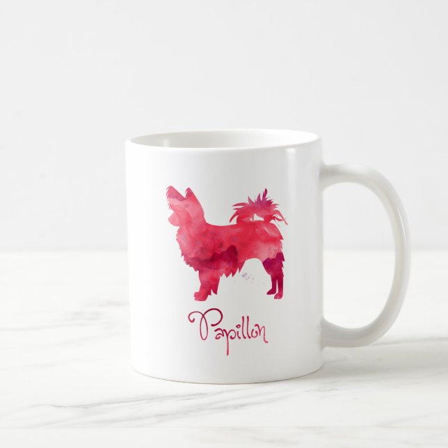 Papillon Watercolor Design Kaffeetasse (Rechts)