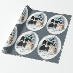 Papillon Weihnachten Geschenkpapier