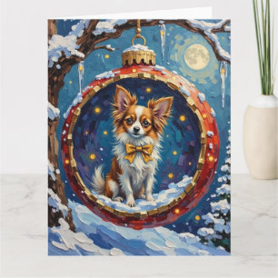 Papillon-Weihnachtsbaumkugel-Ornament Urlaub Karte