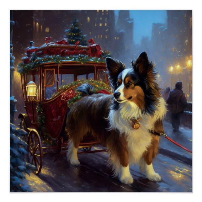 Papillon Weihnachtsfeiertag Poster (Vorderseite)