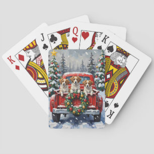 Papillon Weihnachtsroter LKW Urlaub Spielkarten