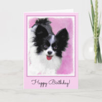Papillon (weiß und schwarz) Malerei - Hundekunst