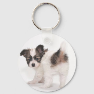 Papillon Welpe Schlüsselanhänger