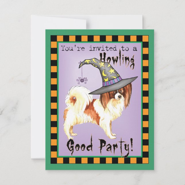 Papillon Witch Einladung (Vorderseite)