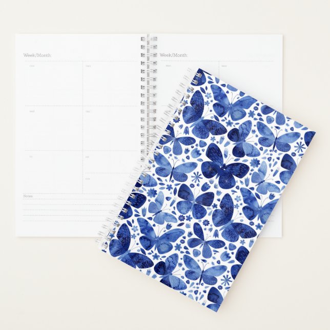 Papillons Aquarelle Bleu (Devant avec enveloppe)