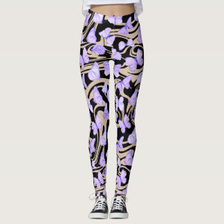 Papillons Aquarelle violet Leggings