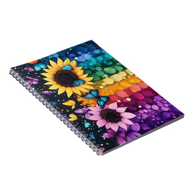 Papillons arc-en-ciel et Carnet des tournesols (Côté Droit)