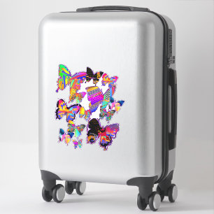 Papillons arc-en-ciel Sticker extra grand