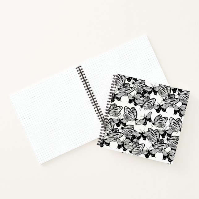 Papillons blancs noirs Sketchbook Journal (Intérieur)