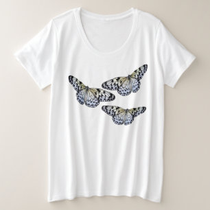 Papillons blancs pour femmes de plus de taille