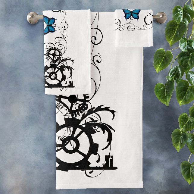 Papillons bleu Tribal Steampunk (Créateur téléchargé)