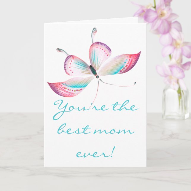 Papillons | Bonne carte de fête des mères (Orchidée)