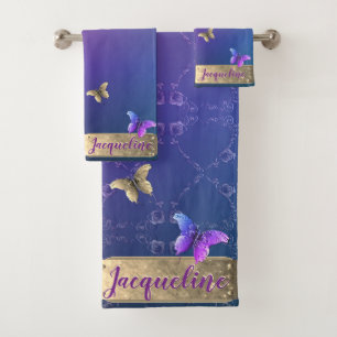 Papillons, Coeurs Roses Tour bleu rayonnant