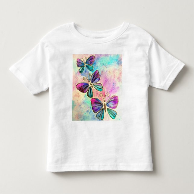 Papillons colorés Toddler T-shirt (Devant)