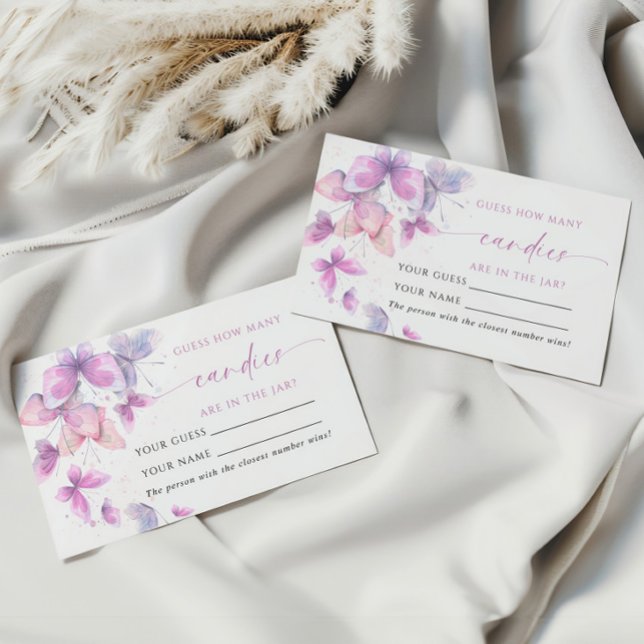 Papillons Combien de bonbons de douche Carte de je (Créateur téléchargé)