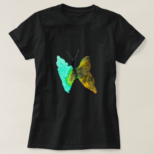 Papillons couleur aquarelle T-shirt (Design devant)