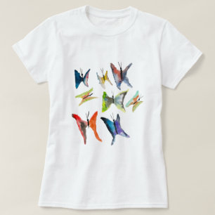 Papillons couleur aquarelle T-shirt