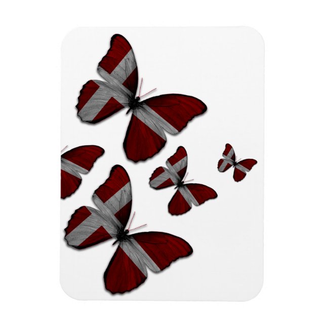 Papillons danois Magnet flexible (Vertical)