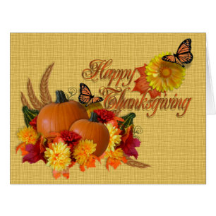 papillons de carte bon thanksgiving
