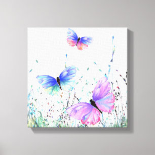 Papillons de printemps volants Toile Impression