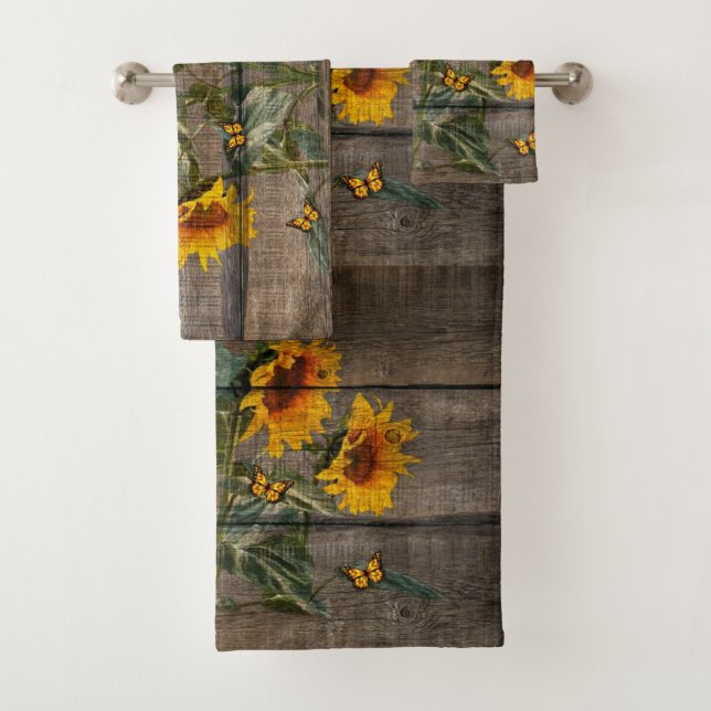 Papillons de tournesol rustique Barre (En situation)