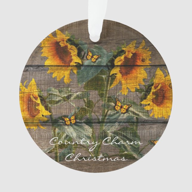 Papillons de tournesol rustique Barre (devant)