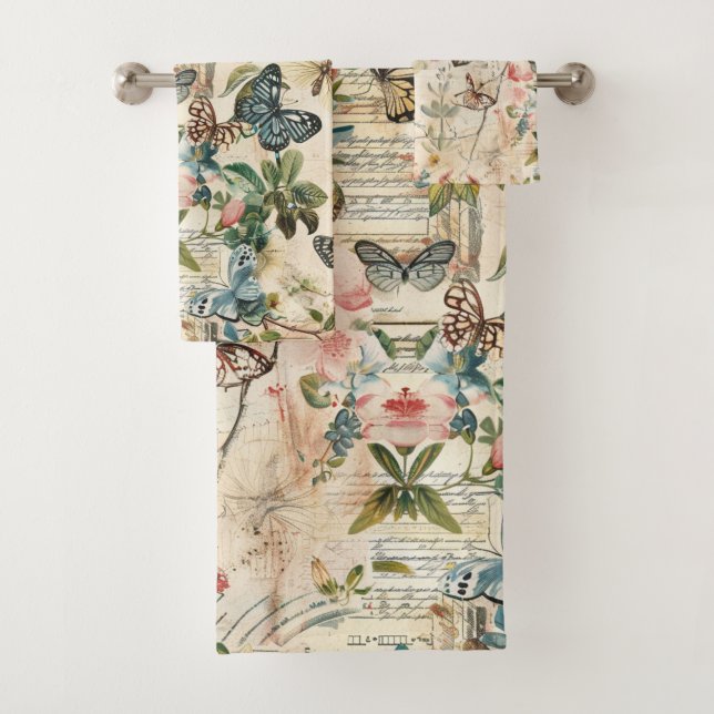 Papillons et fleurs vintages (En situation)