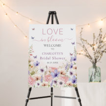 Papillons Fleurs sauvages rose pourpre Amour en fl