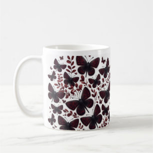 Papillons foncés Élégance dans la tasse de café fo