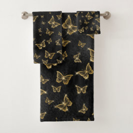Papillons glamés à étincelles d'or