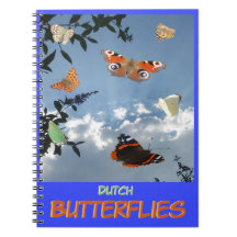 Papillons Hollandais Poussière. Carnet texte