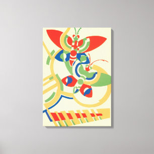 Papillons Jazz Pochoir Art Déco vintage