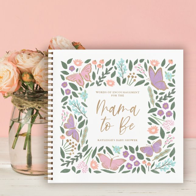 Papillons Mama à être un livre d'invité Baby showe (Créateur téléchargé)