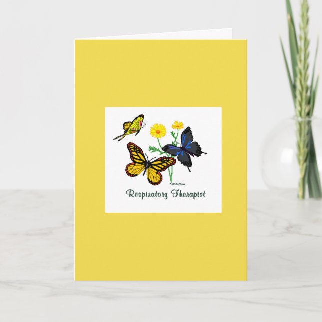 Papillons Merci du thérapeute respiratoire (Devant)